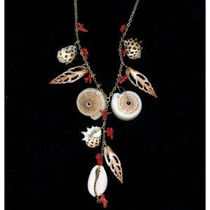 Time for Fun in the Sun  Seashell Necklace by Cookie Lee NWT